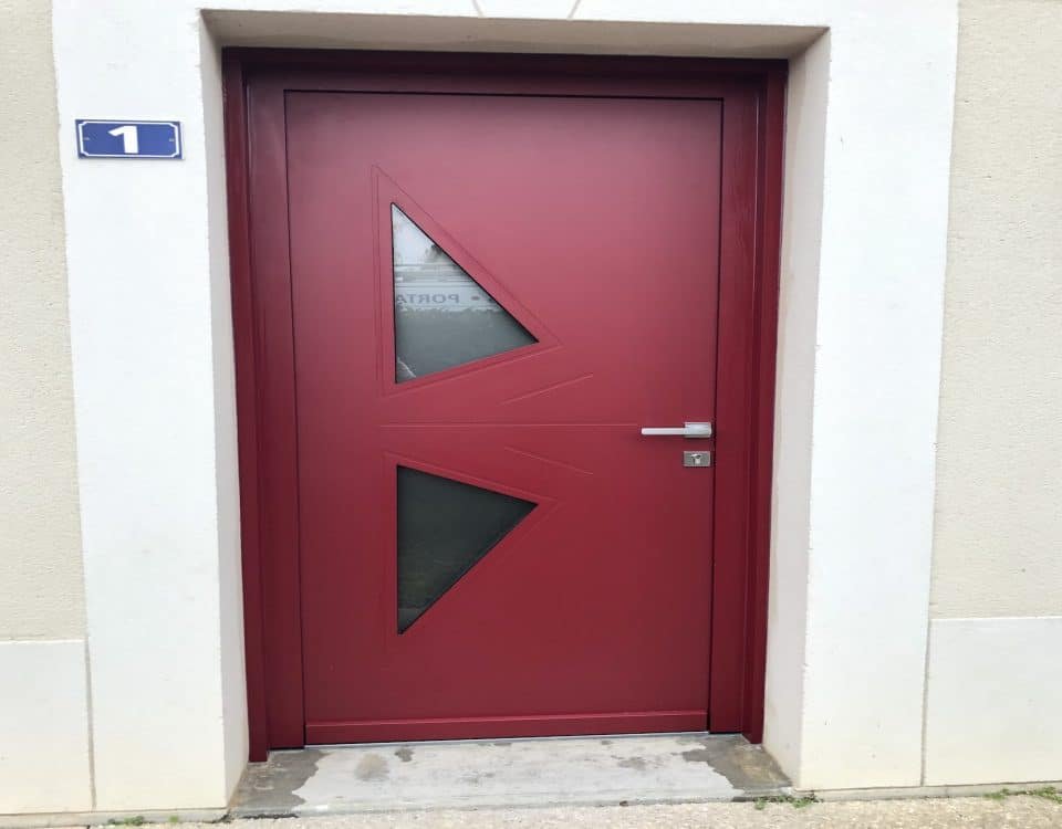 remplacement d'une porte d'entrée aluminium à Chevannes